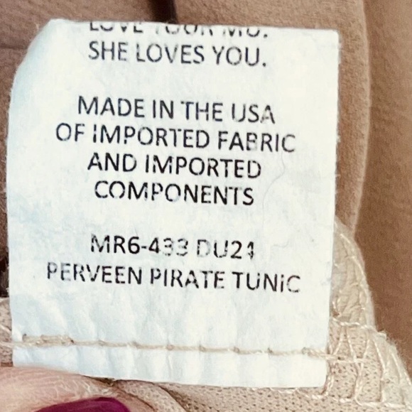 Women’s Tan Flowy Oversized Blouse SizeXS Long Sleeves Bell Show Me Your Mumu - Picture 7 of 14